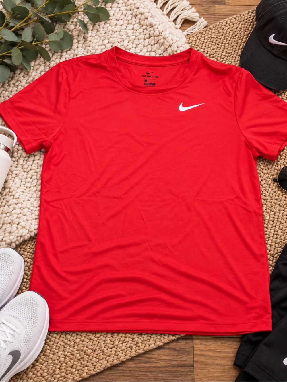 Nike Dri-FIT Red Performance Workout Running Tee Women’s Size Large